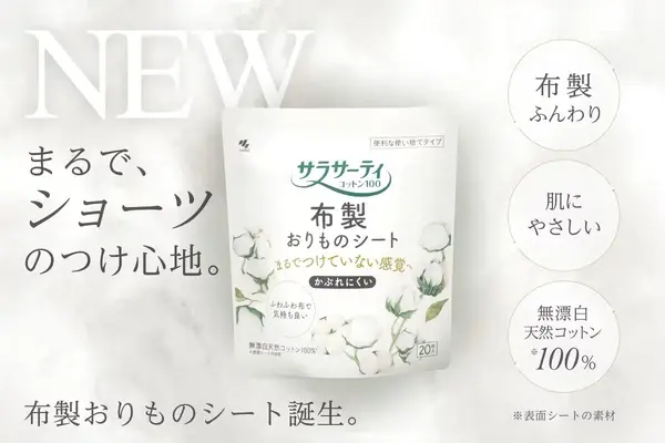 サラサーティ、まるでつけていないような感覚の「布製シート」クラウドファンディングスタート 画像