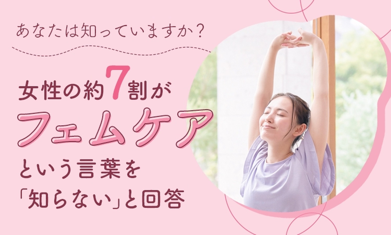 「フェムケア」の言葉の認知度、女性はわずか3割程度