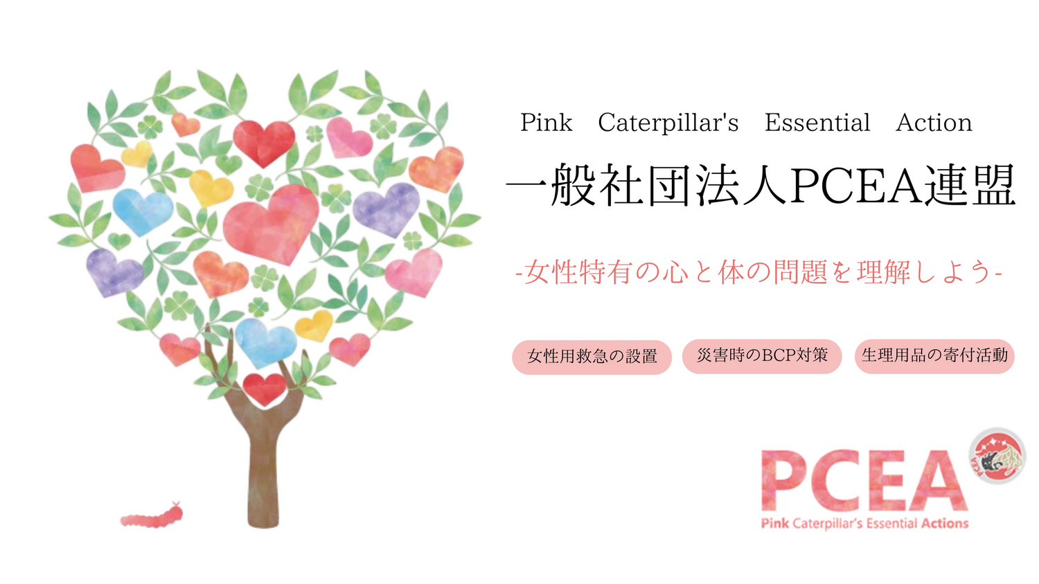 女性特有の心と体の課題に取り組む「PCEA連盟」、女性用救急箱の設置など5つの活動を紹介
